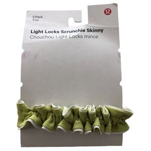 Lululemon Light Locks Scrunchie Skinny Wasabi
